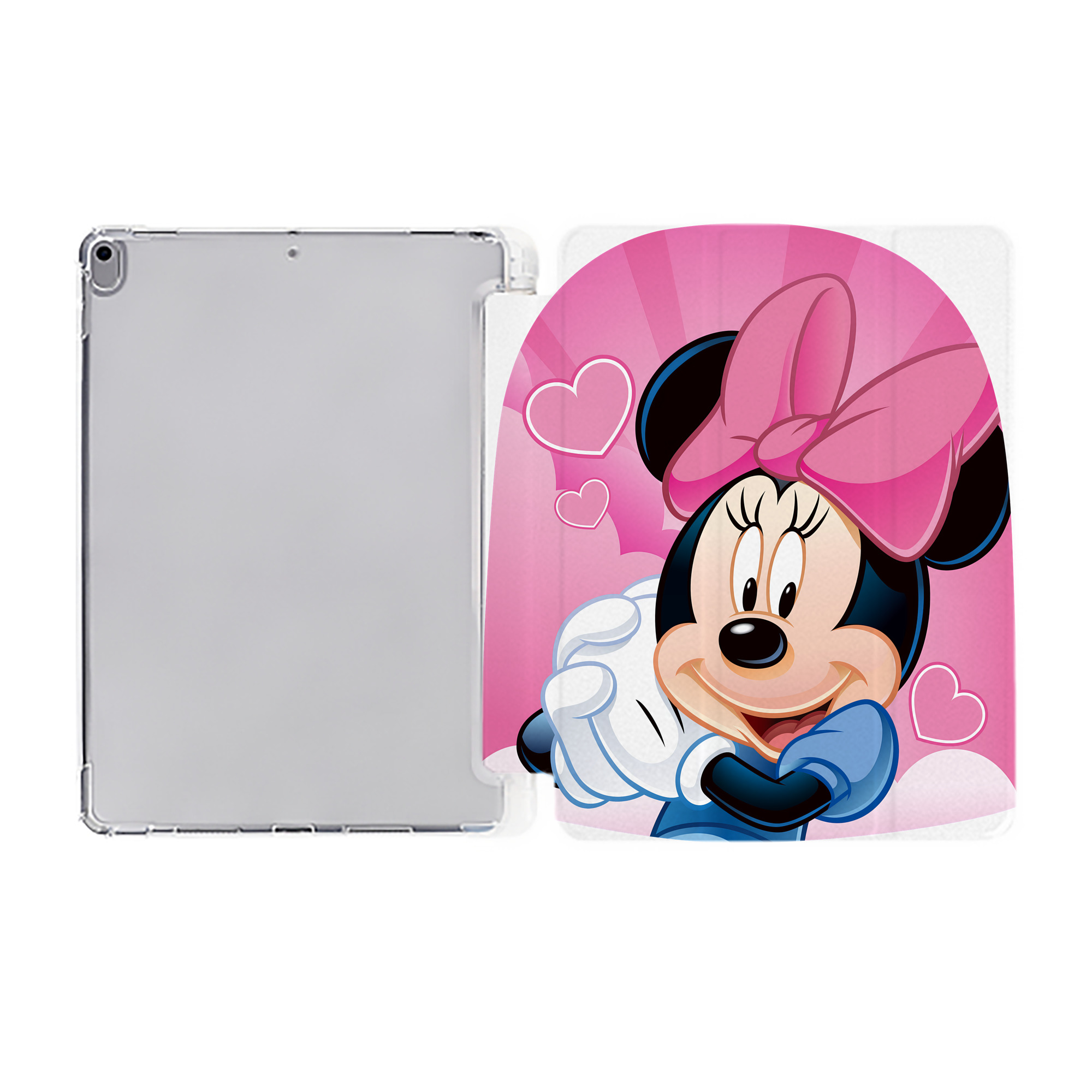 （画像用） ミッキーマウス Mickey Mouse IPad ケース ペン収納付き 三つ折りスタンド PUレザー×シリコン 対応機種9.5/10.5/10.9インチ